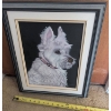 Image 5 : Framed Portrait of a White Dog by Sharon Jones, Signed