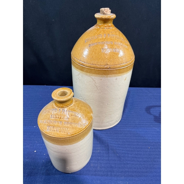 Pair of Moonshine Jugs from Steward & Patteson Limited Puckthorpe Brewery Norwich