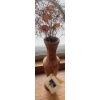 Image 3 : Stonewear Pottery Kerosine Lamp 15"tall w/ 'Circle Of Friends' Clay Garden Ornament 