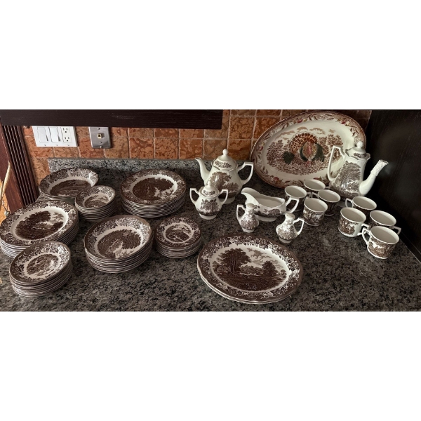 Large 'Romantic England' Ironstone J&G Meakin China Collection 