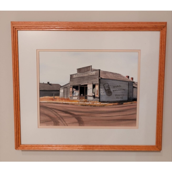 Canadian Artist Jim Wispinski's Prairie Piece Titled Gores General Store 20"x18"