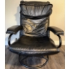 Image 2 : Leather Reclining/Swivel Chair & Ottoman