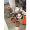 Image 3 : Kitchen Essentials Including Pottery Mugs, Pepper Platters, Tea Pots, Chicken Roaster and More
