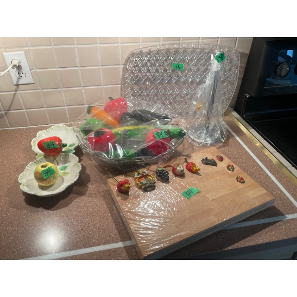 Fruit Bowl, Cutting Boards, Serving Tray, Towel Holder and more.