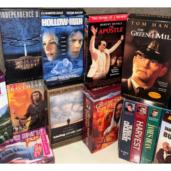 Old School Collectible VHS Films/Movies  Green Mile, Braveheart, Private Ryan+++