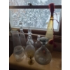 Image 1 : Collection of Glass Decanters (Some Chips not Visible on Tops) 