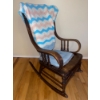 Image 1 : Antique Hand Carved Nursing Rocker 41T w/ Handmade Afgan & More