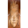 Image 2 : African Light Oak Mask w/ Woven Hanging Macrame  Handmade Bohemium Dreamcatcher