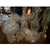 Image 1 : Pinwheel Crystal Wine Decanter Set & Serving Bowls