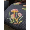 Image 13 : Pair Of Antique Mushroom Hand Embroidered Seat Chairs