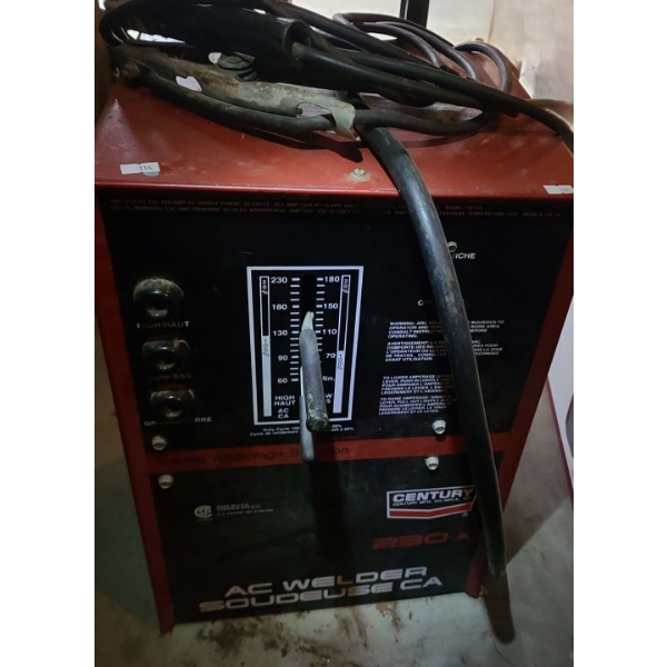 Century AC Welder Model 230A 13.5 W, 12 D, 21 T 