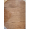 Image 4 : Expandable Round Wooden Side Table With Turned Legs