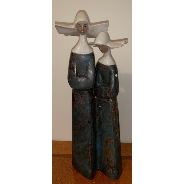 Lladro Porcelain/Stonewear Sister Nuns 14T