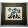 Image 1 : Kenojuak Ashevak's 'Sibbattuaq' Art Print - Inuit Dream 17x17 Some Fading & Discoloration 