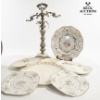 Image 3 :  collection of plates ( Bavaria porcelain  "Chateau Dresden , 2 Royal Albert Petit Point ....