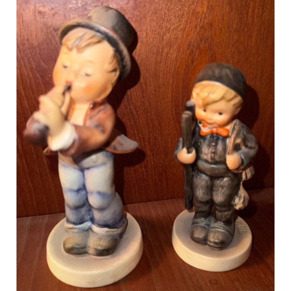 Vintage Collectible Hummel Goebel Porcelain Figurines- Serenade  &  Chimney Sweep  Traditional Chara