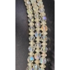 Image 7 : Vintage 1940s Three Strand Crystal Necklace with Faceted Beads