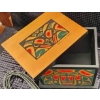 Image 5 : Artist Wooden Box with Decorative Plate, Sock Hangers, Horse Shoe Hook, Wooden Turtle