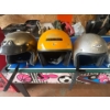 Image 1 : collection of cool, vintage helmets and a bicycle helmet