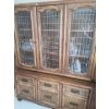 Image 1 : China Cabinet w/ 3 Shelves and Glass Doors, Bottom Cupboard with 2 Access Doors 60 w, 77 h, 18 d