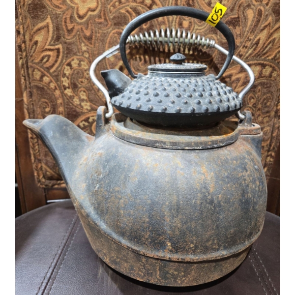 Metal Tea Pots Together (Need Restoration/Cleaning)