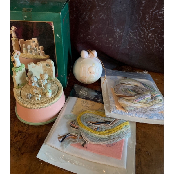 Precious Moments Party Pack - New Needlepoint Kits Nativity Music Box & More