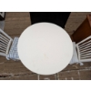Image 2 : Round White Table with Two Chairs and Cushions