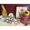 Image 1 : Botanical Art Print Porcelain Serviette Holder Asian Navy & White Servingware Snowflake Dinner Rings
