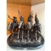 Remington "Coming Through The Rye"Bronze Statue On Marble Base 12W x 11T