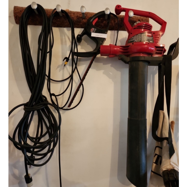 Toro Leaf Blower, Heavy Duty Extension Cords & Jobmate Hedge Trimmer