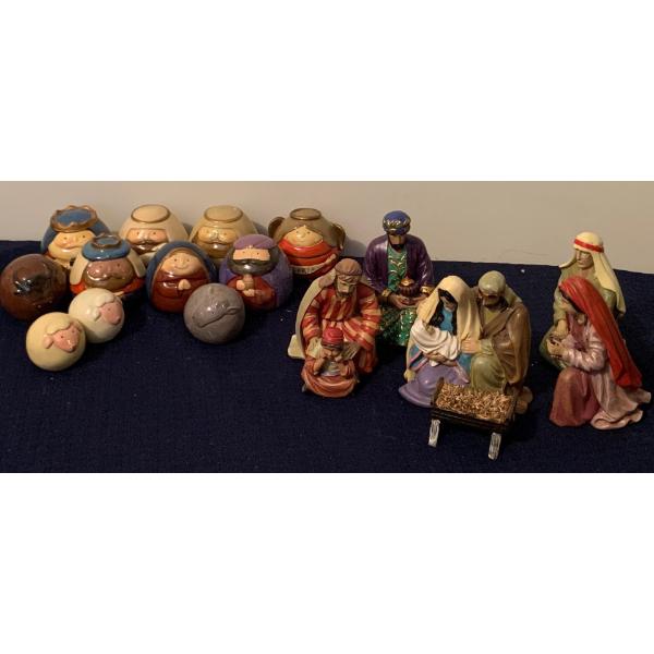 Nativity Scene Sets (Round Scene Missing Jesus) - 'The Nativity ' By Greg Olsen & Roly Poly 