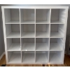 Image 1 : White IKEA KALLAX Shelf Unit 58x58"- 12 Cubed Shelf/ Storage Cubes