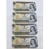 Image 4 : 2 Uncut 1:4 Canadian 1973 $1.00 Bills and 2:2 $2.00 Bills Prefix: BFL BFK 