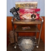 Image 2 : Collectible Rolling Cart w/ Wall Hangings, Board Games & One Ticket Home!