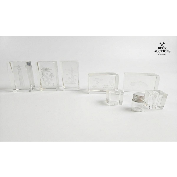 Crystal Souvenir Decorative Block 3''INCHES AND 2''INCHES IN HEIGHT.