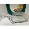 Image 6 : Variety of vintage glassware, plates and dishes, plus vintage crystal butter dish. 