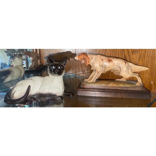 Lovely Set of Dog & Cat Figurine 