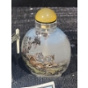 Image 4 : Artist: Du Qing Tao "Tiger" Wang Xisan Ji School Reverse Painting Snuff Bottle