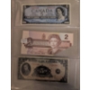 Image 1 : 3 Vintage Canadian Banknotes Including $2 and $5 Denominations