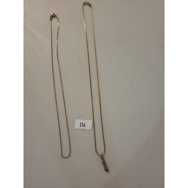 Stamped 10K Yellow Gold Chain Necklaces 