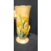 Image 7 : Soapstone Carved Face 2.5 W, 5 D, 7 T and Yellow Vase w/ Painted Flowers 4" Base, 10 T 