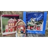 Image 2 : Christmas Village Decorations With Illuminated Fire Stations Themed Ornaments and Slow Globe