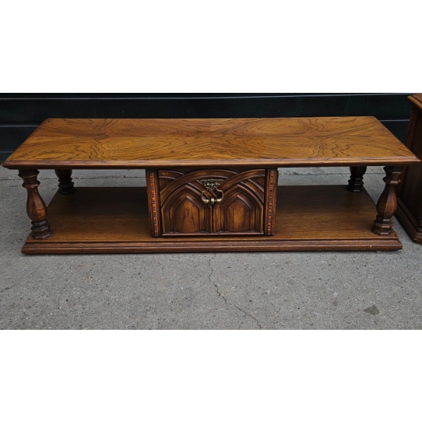 Vintage Matching Wooden Living Room Table Set
