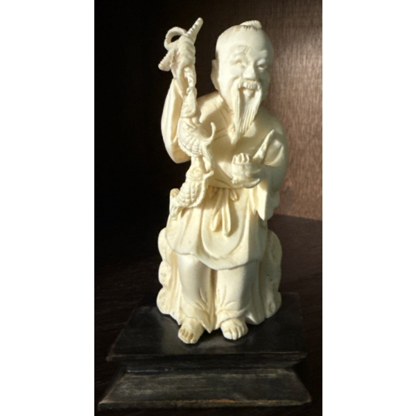 Antique Ivory Shou Lao "Chinese God Of Longevity' 6T