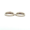 Image 3 : 14K 10.46g White Gold Ring Jackets with Three Rubies, One Smokey Quartz, and Two Blue Sapphires