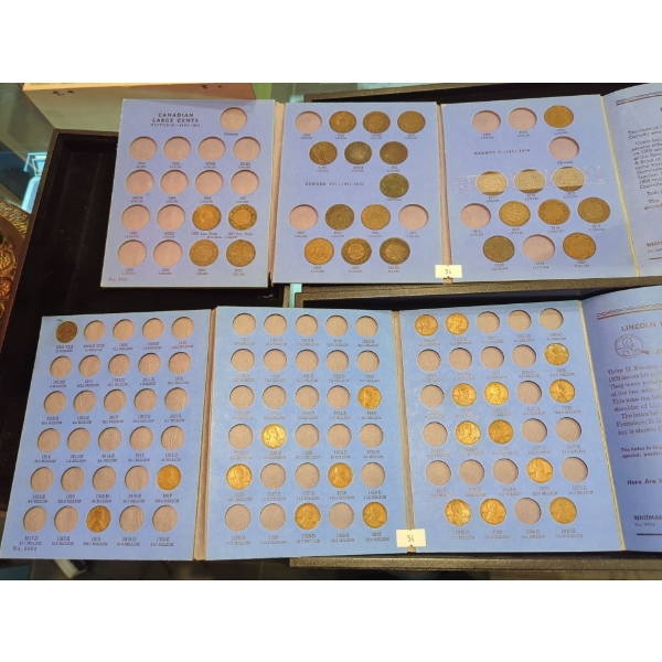 Large Canadian Cents 1858-1920 and Lincoln Head Cents 1909-1940