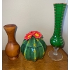 Image 4 : Cute Little Souvenirs from Far & Away  Vintage Vases Cactus Trinket Box & Ethnic Lady Doll 9"tall Pl