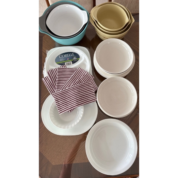 Corelle Dish Set w/ Mixing Bowl Collection