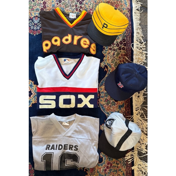 Sports Attire & Cap Collection Men's M-L - Raiders Sox & Padres