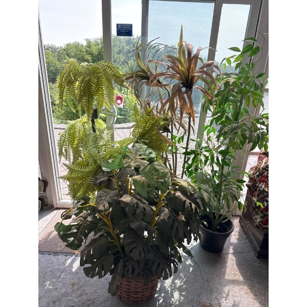 Set of 4 Artificial Plants, 5 Ft Tall 